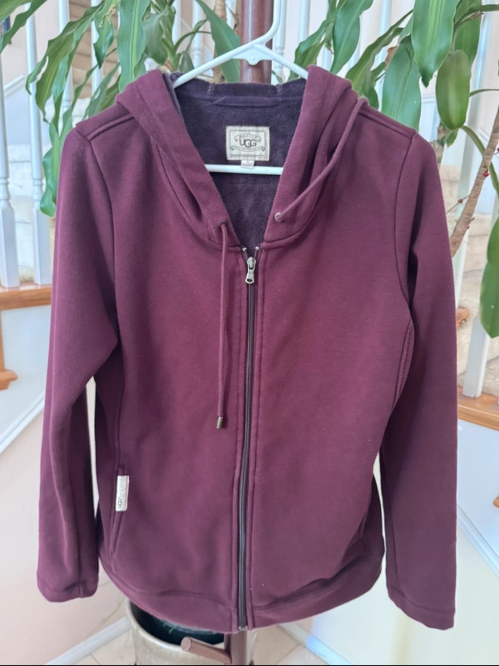 UGG women’s Burgundy Full-Zip Hoodie